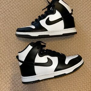 Nike Black and White High-Top Sneakers